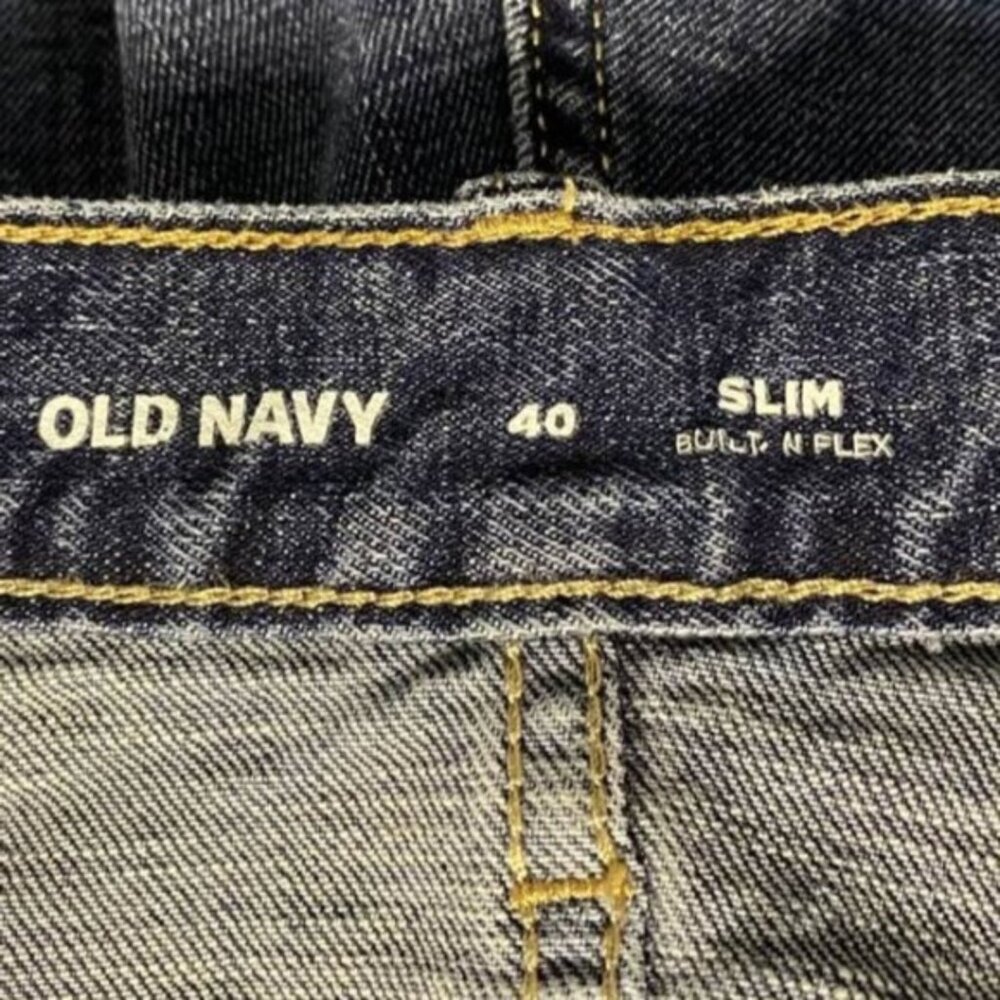 2 for $20 Old Navy Men’s Slim Built-In Flex Denim Shorts Size 40  Distressed - Picture 9 of 11